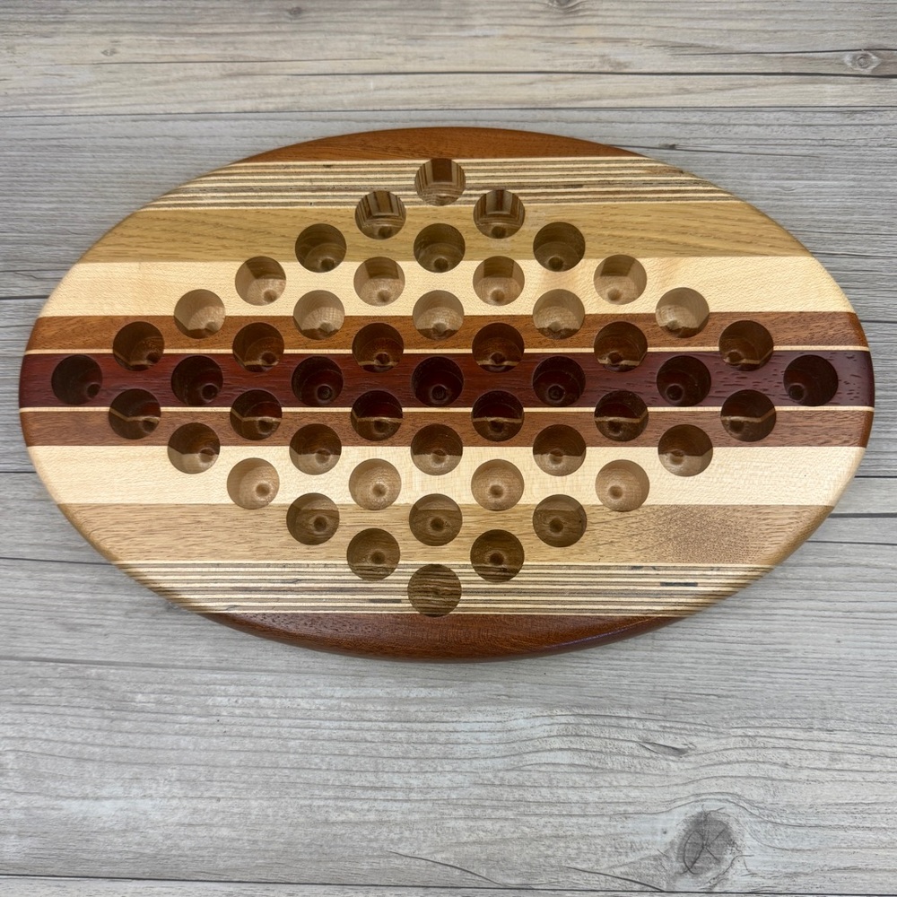 David Levy Hardwood Chinese Checkers Game Board Signed, Board Only